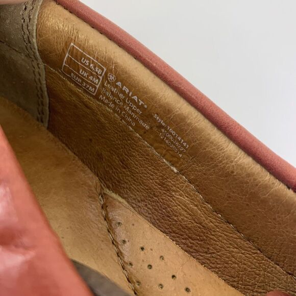 Ariat Giraffe Ruby Moc Loafer Leather Suede Fur Laces Slip On 10014141 Women 6.5 - Picture 13 of 14